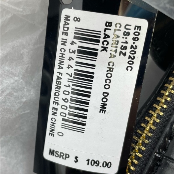 Bebe Clarita Croco Dome. Black/Gold. NWT. - Picture 11 of 11